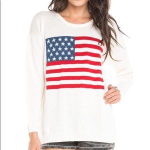 Brandy Melville American Flag Sweater